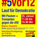 #5vor12LautfürDemokratie am 25. Januar 2025 um 11:55 Uhr auf dem Heumarkt